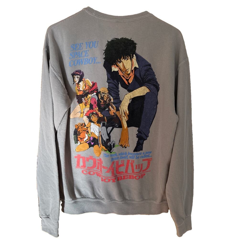 Cowboy Bebop Gray Sweatshirt Mens M Animation Pullover